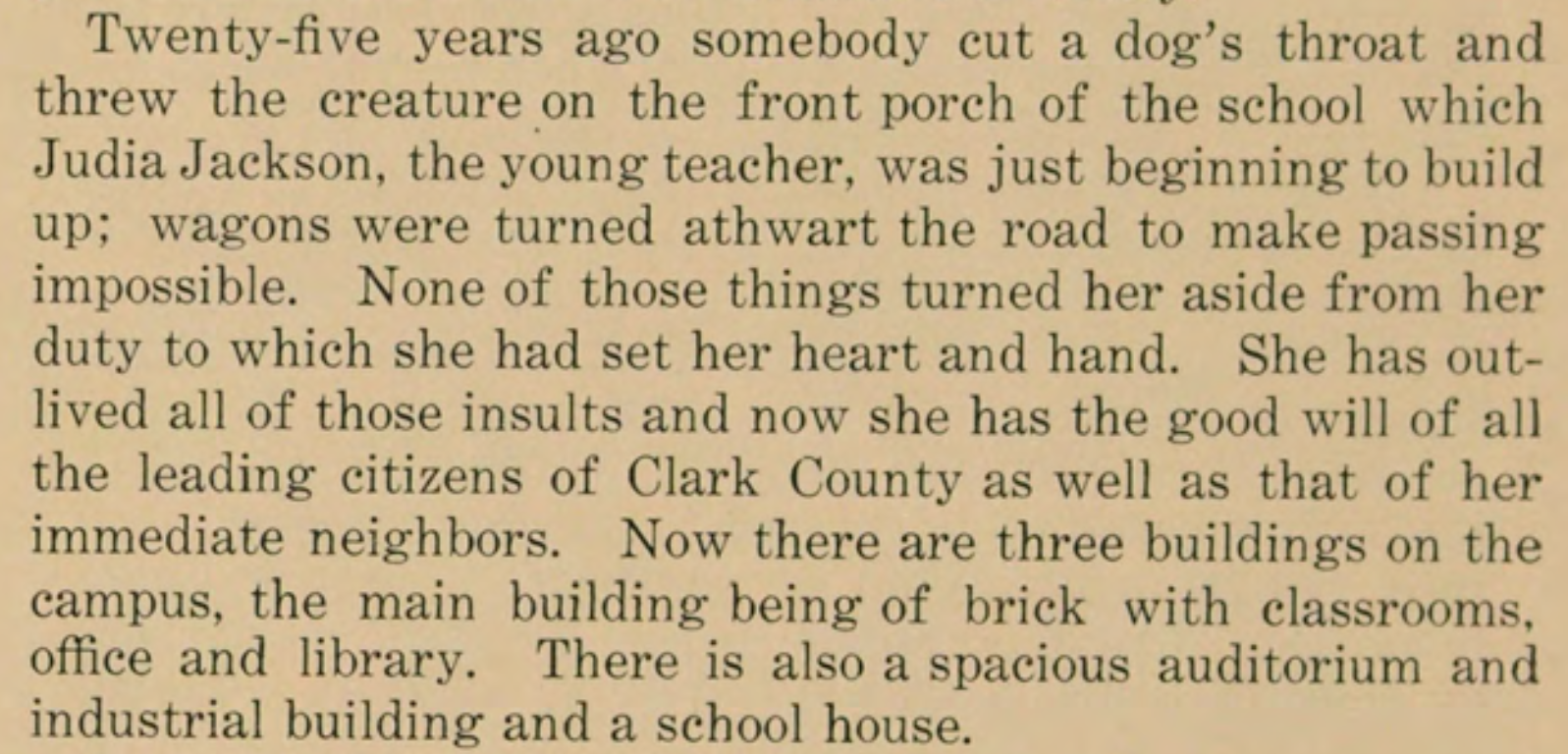 In 1928, George A. Towns celebrated the work of Judia Jackson Harris in the Atlanta University Bulletin.