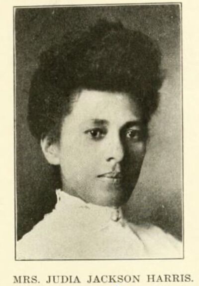 Judia Jackson Harris in portrait printed in Caldwell’s 1917,